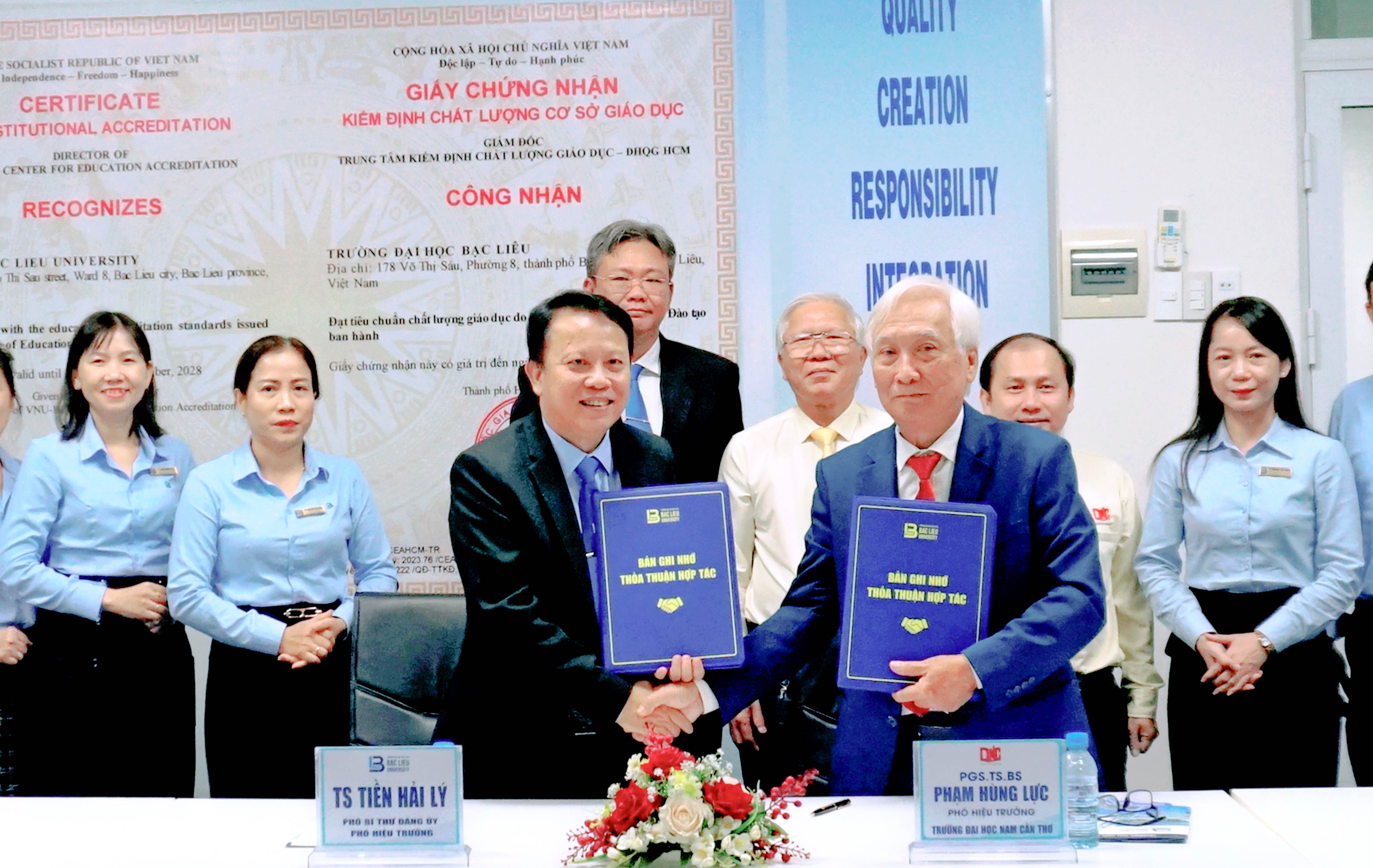 Trường Đại học Bạc Liêu ký kết hợp tác với Trường Đại học Nam Cần Thơ trong đào tạo và Nghiên cứu khoa học